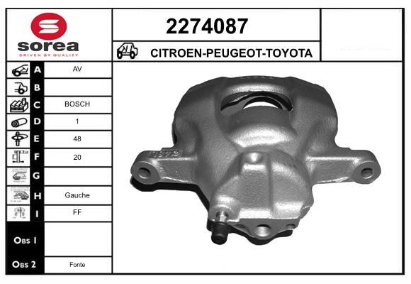 Etrier frana 2274087 EAI