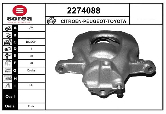 Etrier frana 2274088 EAI