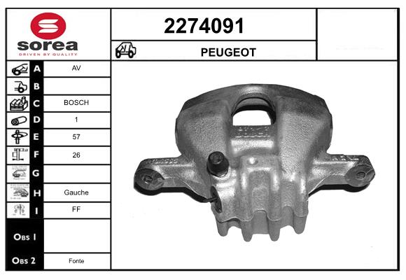Etrier frana 2274091 EAI