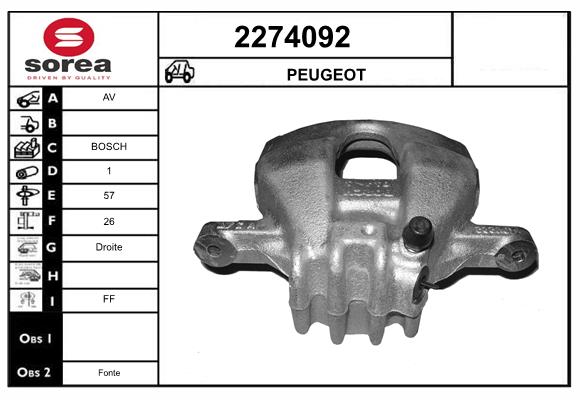 Etrier frana 2274092 EAI