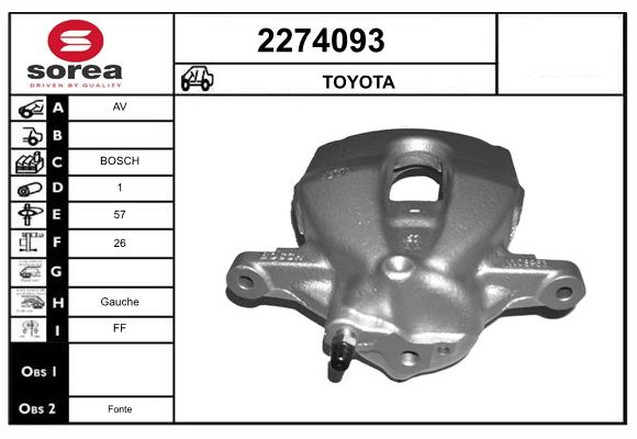 Etrier frana 2274093 EAI