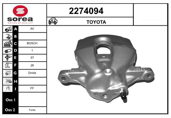 Etrier frana 2274094 EAI