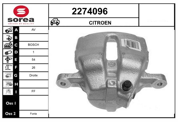 Etrier frana 2274096 EAI