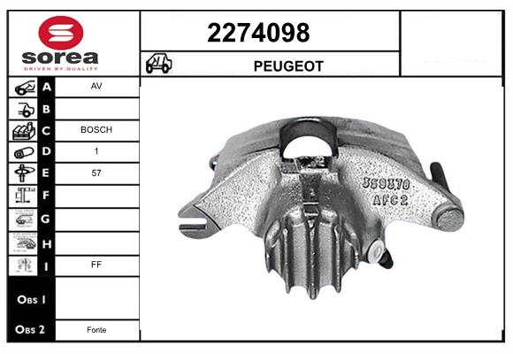 Etrier frana 2274098 EAI