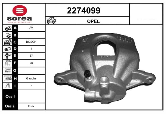Etrier frana 2274099 EAI