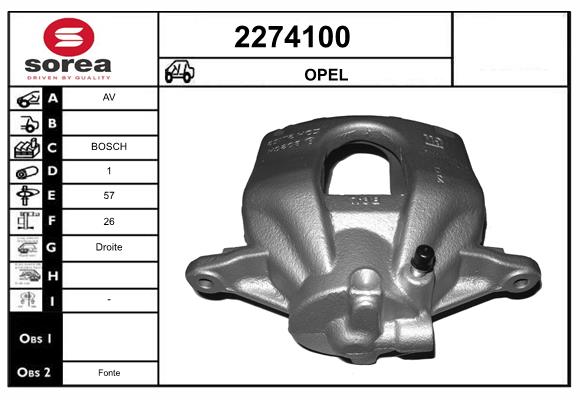 Etrier frana 2274100 EAI