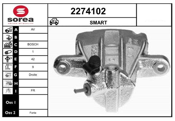 Etrier frana 2274102 EAI