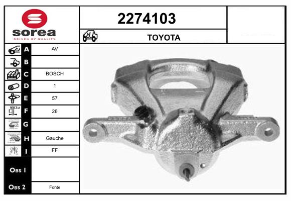 Etrier frana 2274103 EAI
