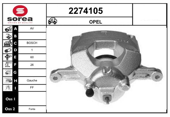 Etrier frana 2274105 EAI