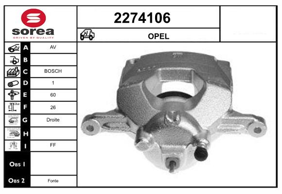 Etrier frana 2274106 EAI