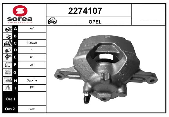 Etrier frana 2274107 EAI