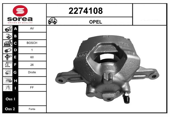 Etrier frana 2274108 EAI