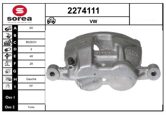 Etrier frana 2274111 EAI
