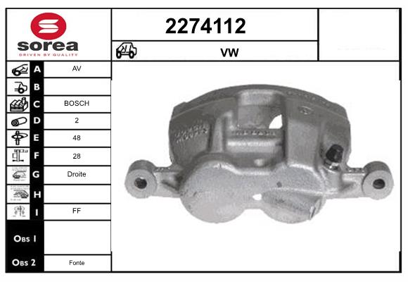 Etrier frana 2274112 EAI