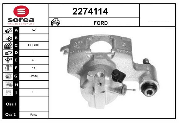 Etrier frana 2274114 EAI