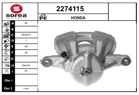 Etrier frana 2274115 EAI
