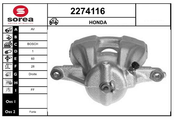 Etrier frana 2274116 EAI