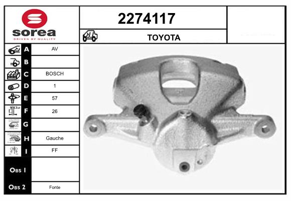 Etrier frana 2274117 EAI