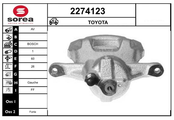 Etrier frana 2274123 EAI