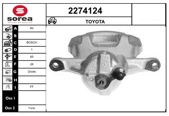 Etrier frana 2274124 EAI
