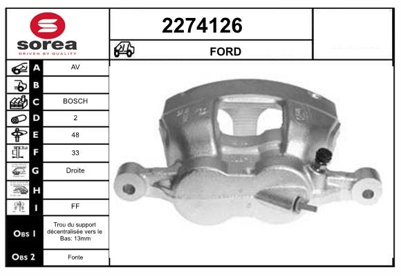 Etrier frana 2274126 EAI