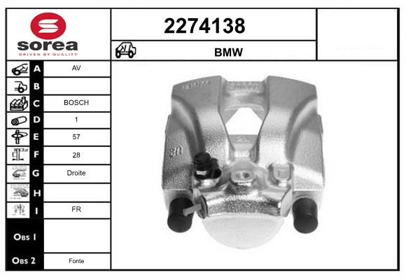 Etrier frana 2274138 EAI
