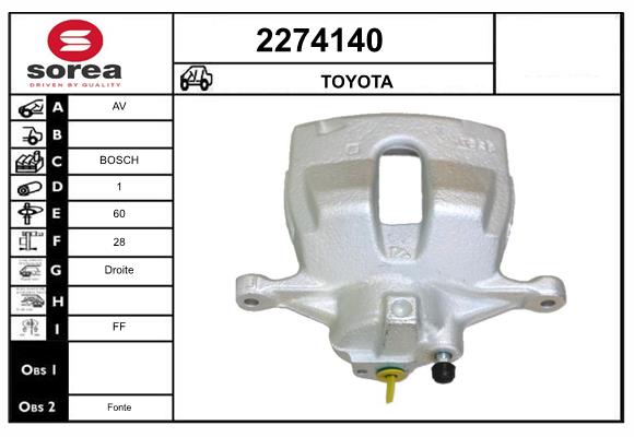 Etrier frana 2274140 EAI