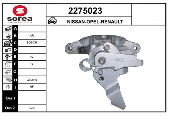 Etrier frana 2275023 EAI