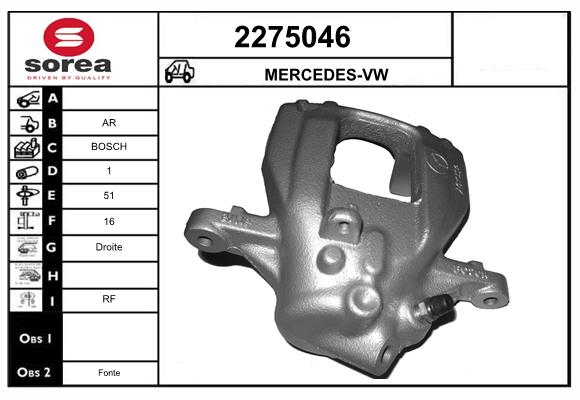Etrier frana 2275046 EAI
