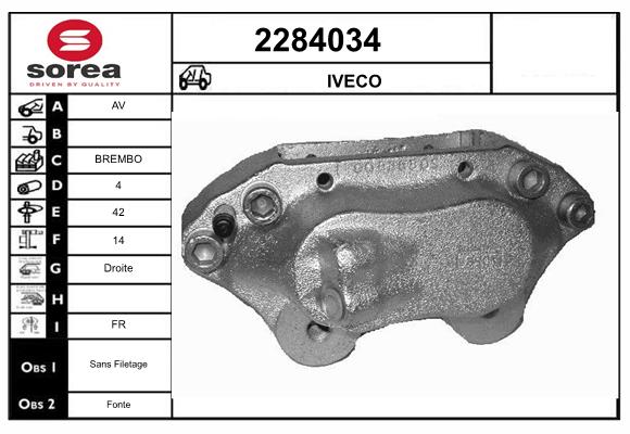 Etrier frana 2284034 EAI
