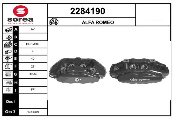 Etrier frana 2284190 EAI