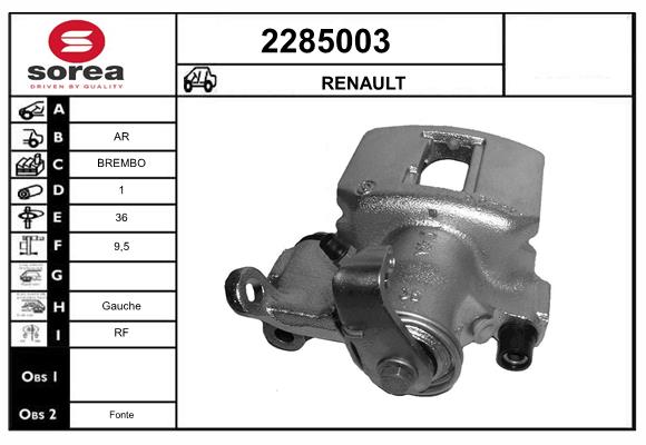 Etrier frana 2285003 EAI