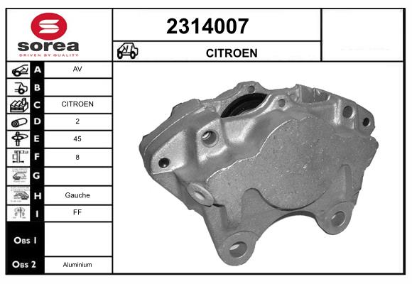 Etrier frana 2314007 EAI