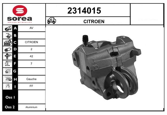 Etrier frana 2314015 EAI