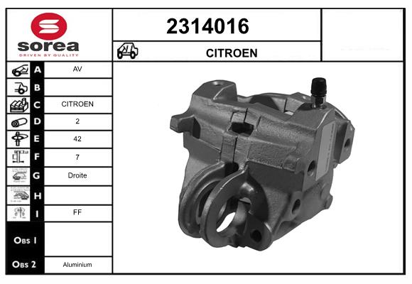 Etrier frana 2314016 EAI