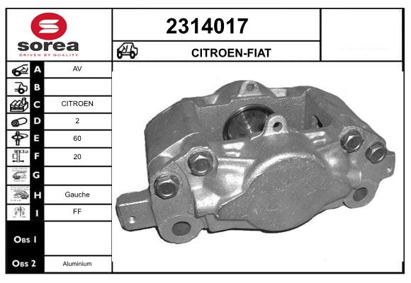 Etrier frana 2314017 EAI