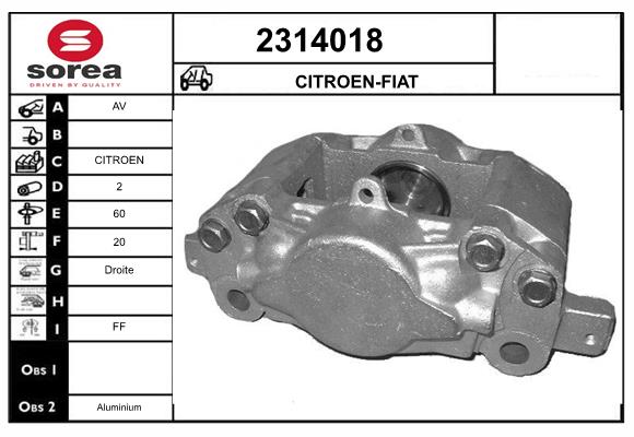 Etrier frana 2314018 EAI
