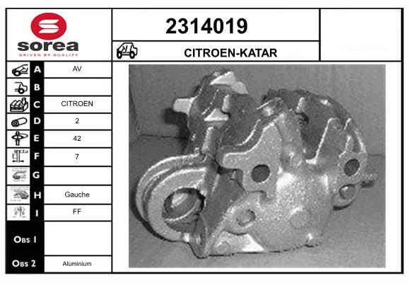 Etrier frana 2314019 EAI