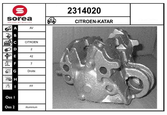 Etrier frana 2314020 EAI