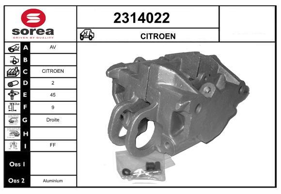 Etrier frana 2314022 EAI
