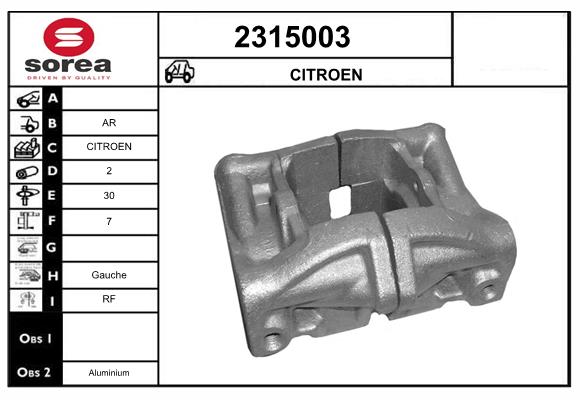 Etrier frana 2315003 EAI