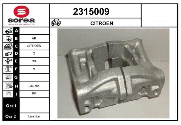 Etrier frana 2315009 EAI