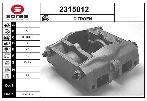 Etrier frana 2315012 EAI
