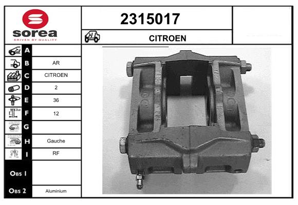 Etrier frana 2315017 EAI