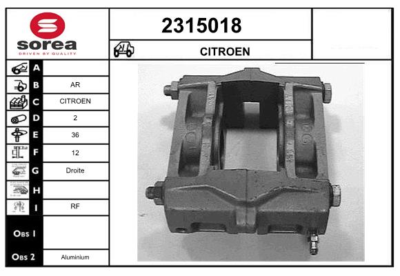 Etrier frana 2315018 EAI