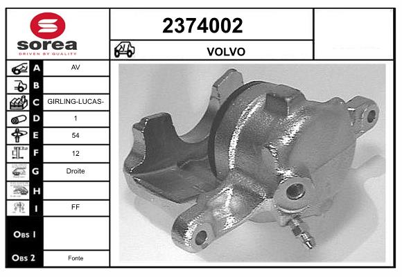 Etrier frana 2374002 EAI