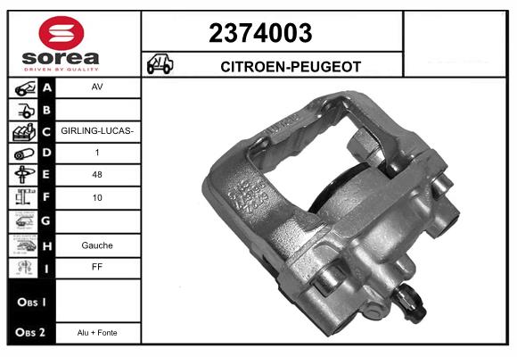 Etrier frana 2374003 EAI