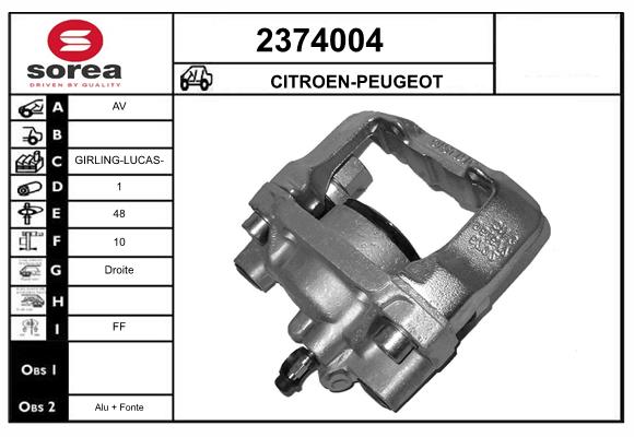 Etrier frana 2374004 EAI
