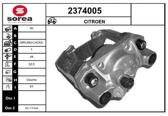 Etrier frana 2374005 EAI