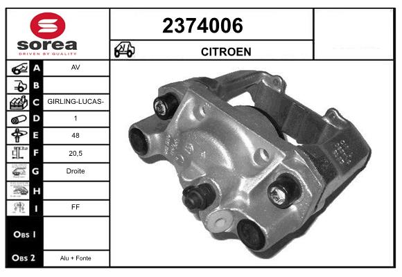Etrier frana 2374006 EAI